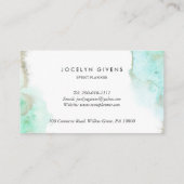 Carte De Visite Or vert simple (Dos)