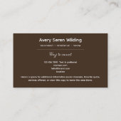 Carte De Visite Oracle Interne | Conception Troisième Œil (Dos)