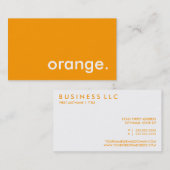 Carte De Visite orange. (Devant / Derrière)