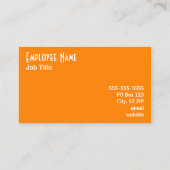 Carte De Visite Orange (Dos)