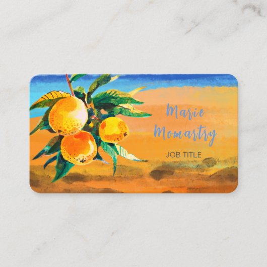 Carte De Visite Orange (Devant)