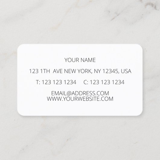 Carte De Visite Orange (Dos)