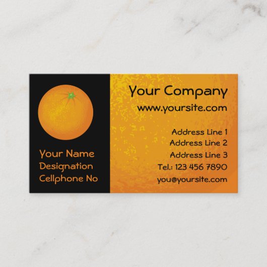 Carte De Visite Orange (Devant)