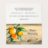 Carte De Visite Orange (Extérieur déplié)