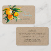 Carte De Visite Orange (Devant / Derrière)