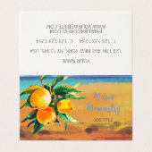 Carte De Visite Orange (Extérieur déplié)