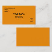 Carte De Visite Orange (Devant / Derrière)