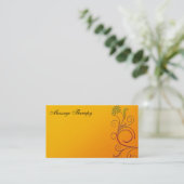 Carte de visite orange (Debout devant)