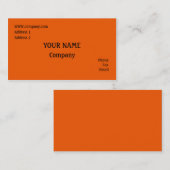 Carte De Visite Orange (Devant / Derrière)