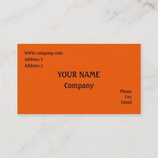 Carte De Visite Orange
