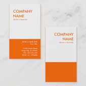 Carte De Visite orange (Devant / Derrière)