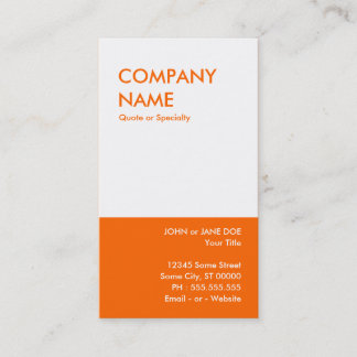 Carte De Visite orange