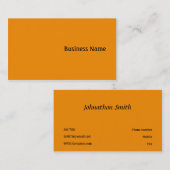 Carte De Visite Orange (Devant / Derrière)
