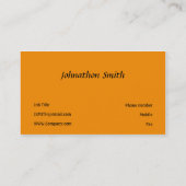 Carte De Visite Orange (Dos)