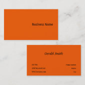 Carte De Visite Orange (Devant / Derrière)