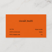Carte De Visite Orange (Dos)