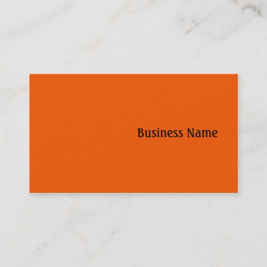 Carte De Visite Orange (Devant)