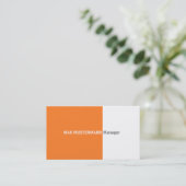 Carte de visite orange (Debout devant)