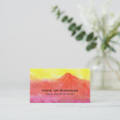 Carte De Visite Orange Abstract Mountain Volcano (Debout devant)