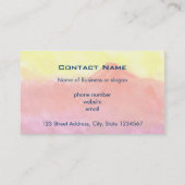 Carte De Visite Orange Abstract Mountain Volcano (Dos)