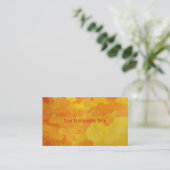 Carte de visite orange Abstrait (Debout devant)