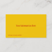 Carte de visite orange Abstrait (Dos)