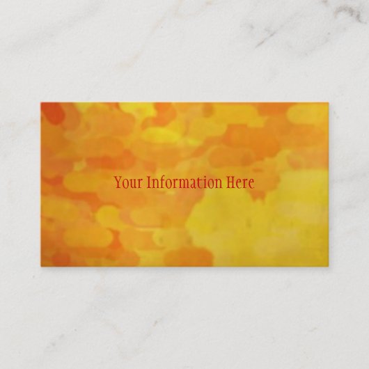 Carte de visite orange Abstrait (Devant)