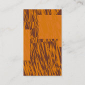 Carte De Visite Orange alerte float abstrait Halloween boîte noire (Dos)