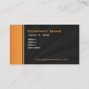 Carte De Visite Orange avec l'éclat de gris