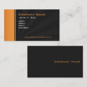 Carte De Visite Orange avec l'éclat de gris (Devant / Derrière)