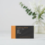 Carte De Visite Orange avec l'éclat de gris (Debout devant)