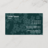 Carte De Visite Orange Band - Fleur Texture - Vert foncé (Dos)