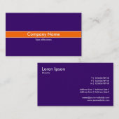 Carte De Visite Orange Band - Violet profond (Devant / Derrière)