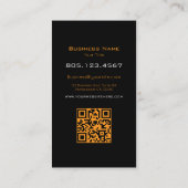 Carte De Visite Orange & Black Gradient Swirl • Custom Editable (Dos)