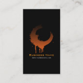 Carte De Visite Orange & Black Gradient Swirl • Custom Editable (Devant)