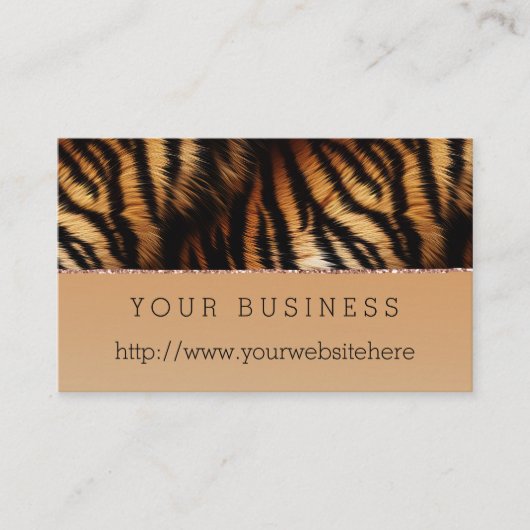 Carte De Visite Orange Black Tiger (Devant)