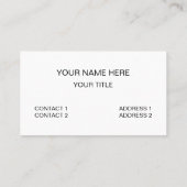 Carte De Visite Orange blanc moderne géométrique (Dos)