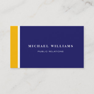 Carte De Visite Orange bleue Blanc Moderne Simple Professionnel