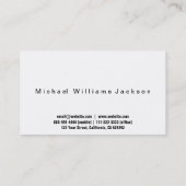 Carte De Visite Orange bleue Blanc Moderne Simple Professionnel (Dos)