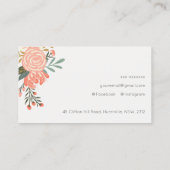 Carte De Visite Orange Blush Turquoise bleu vert dentelle Ambrosia (Dos)