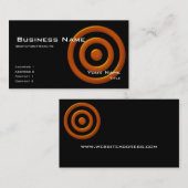 Carte de visite orange brûlé de boudine/cercles (Devant / Derrière)