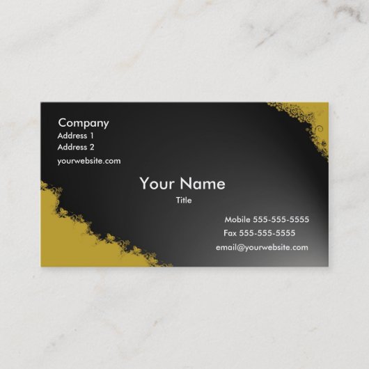 Carte de visite orange brûlé de Flourish (Devant)