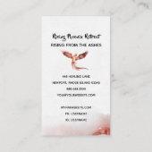 Carte De Visite *~* Orange Burgundy Red Feathers Phoenix Flame (Dos)