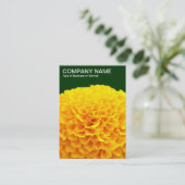 Carte De Visite Orange Chrysanthemum - Vert foncé 003300 (Debout devant)
