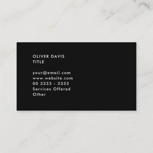 Carte de visite orange clair (Dos)