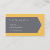 Carte De Visite Orange clair et gris moderne professionnel (Dos)