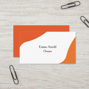 Carte De Visite Orange classique et moderne