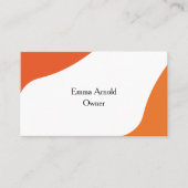 Carte De Visite Orange classique et moderne (Devant)