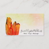 Carte De Visite ~ Orange Crystal Cluster Pastel Rainbow (Devant)