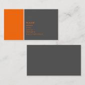 Carte De Visite Orange de base de deux couleurs (Devant / Derrière)